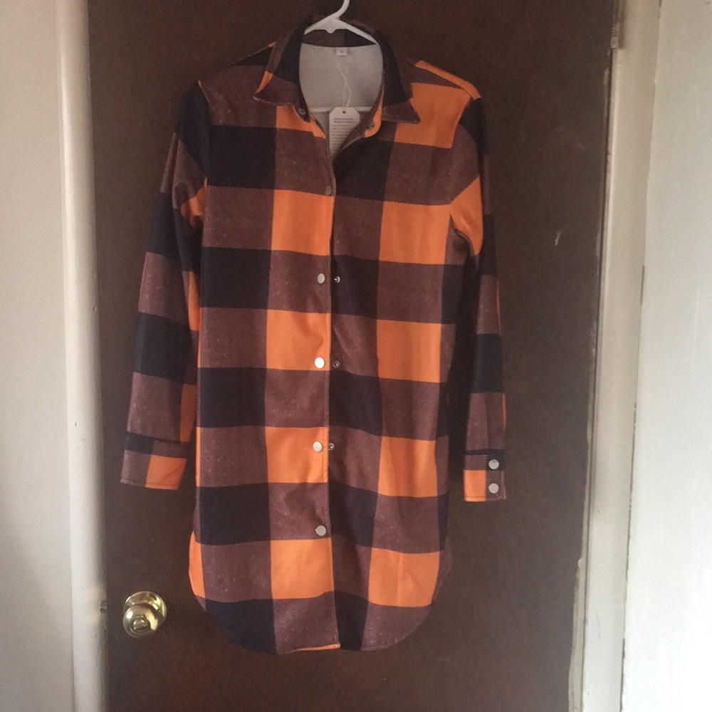Long flannel duster